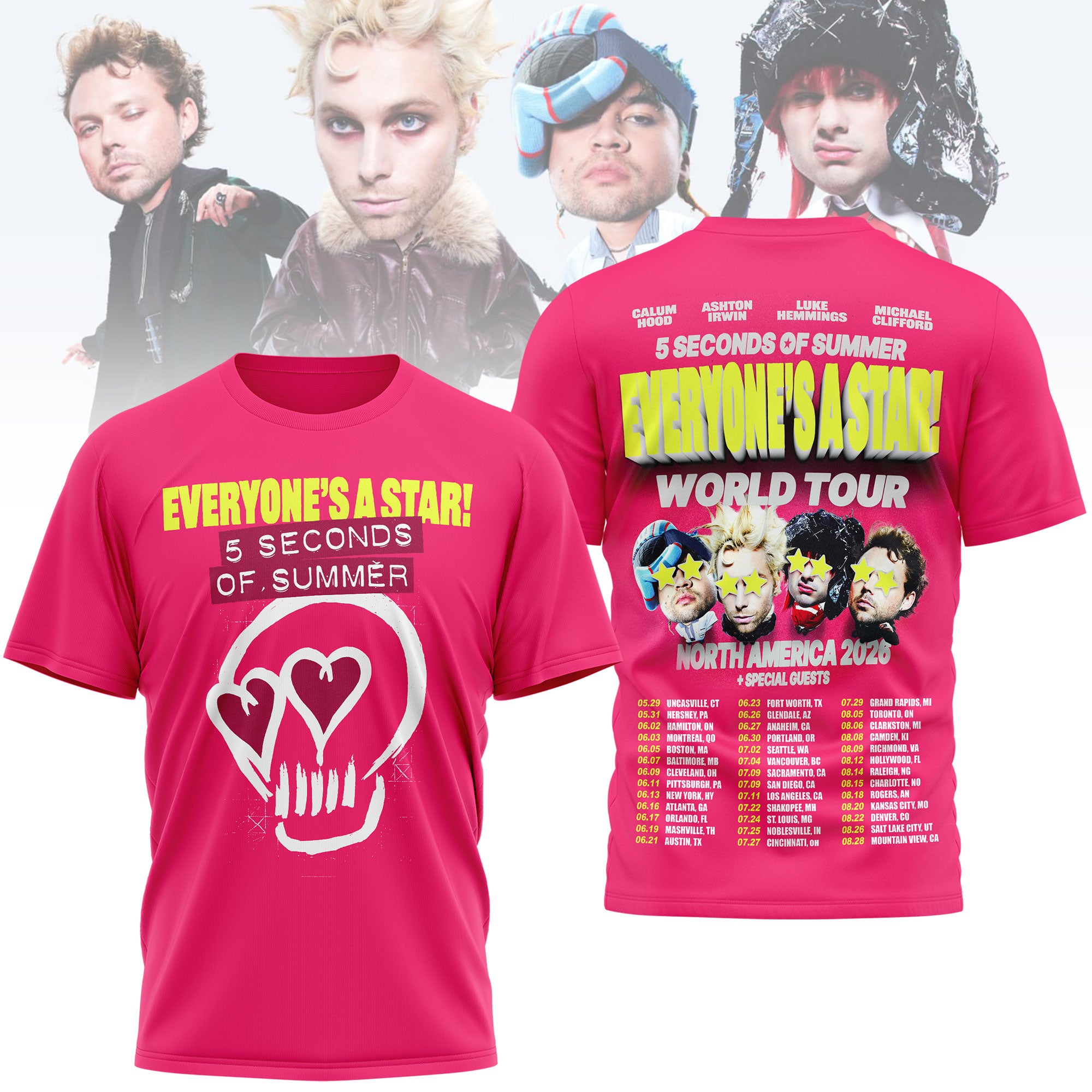 Premium 5SOS 2026 Tour 3D Shirt MM