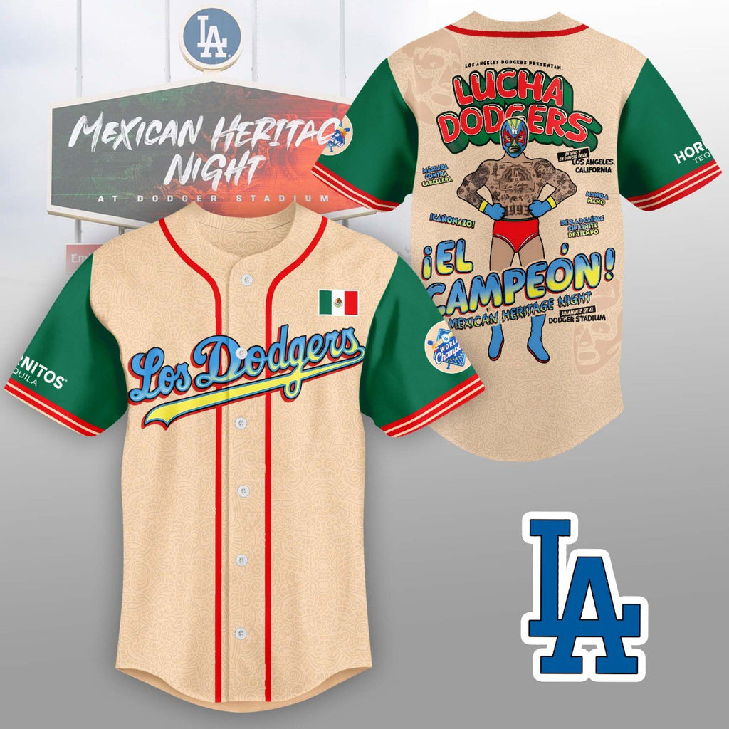 _  Los Angeles Dodger Mexican Heritage Combo Jersey